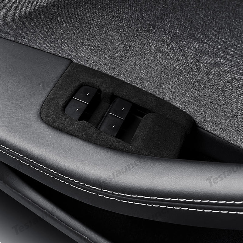 Alcantara Window Switch Button Cover Sticker 6 PCS For 2024+ Model 3 Highland - T-Launch