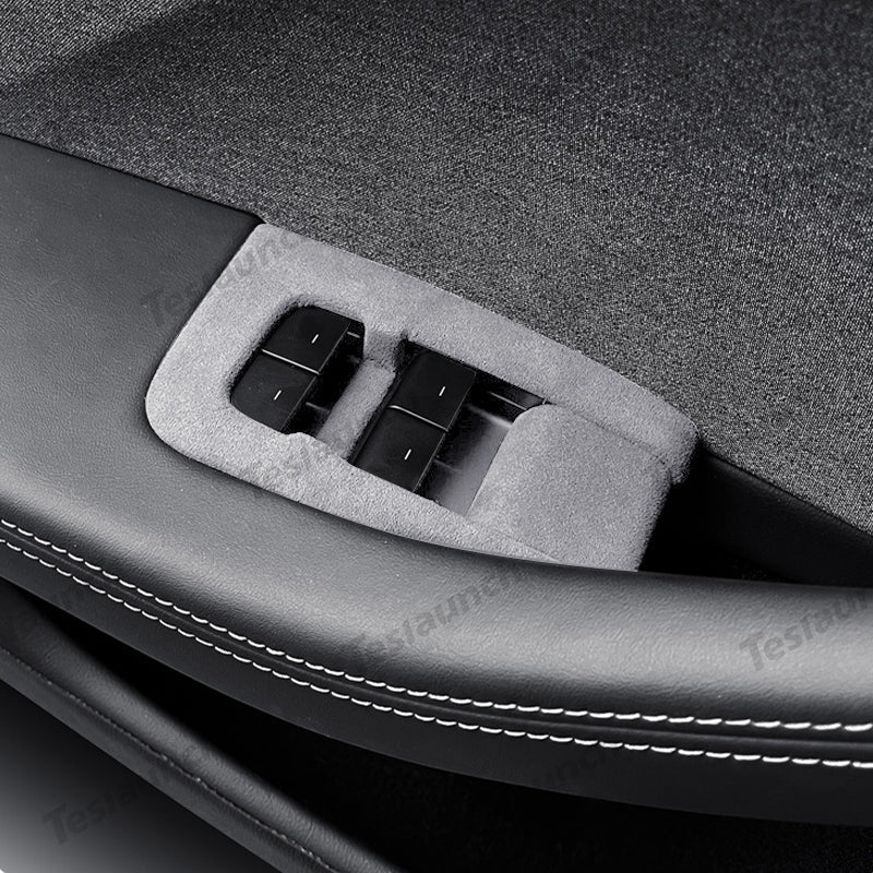 Alcantara Window Switch Button Cover Sticker 6 PCS For 2024+ Model 3 Highland - T-Launch