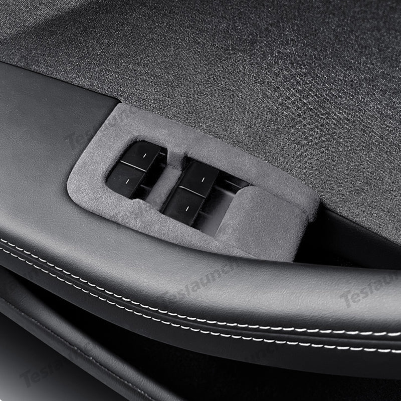 Alcantara Window Switch Button Cover Sticker 6 PCS For 2024+ Model 3 Highland - T-Launch