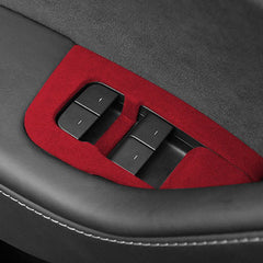 Alcantara Window Switch Button Covers (4 Pcs) For Tesla Model 3/Y (2017-2023)-for Left Hand Drive - T-Launch