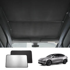Alcantara Nano Ice Crystal Glass Roof Sunshade for Tesla Model YL 6-Seater 2026+