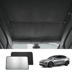 Alcantara Nano Ice Crystal Glass Roof Sunshade for Tesla Model Y L 6-Seater 2026+