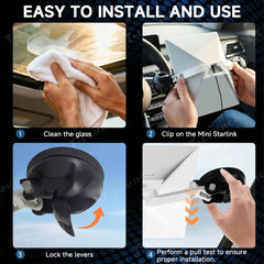 All-in-One Car Window Suction Mount Kit for Starlink Mini - T-Launch