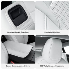 All-Inclusive 2024+ Tesla Model 3 Highland Seat Cover (3-Lined Insignia New Style) - T-Launch