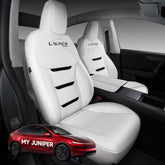 All-Inclusive Seat Cover for New Tesla Model Y Juniper Premium 2025+ (3-Lined Insignia With Launch Series Embroidery Logo) - T-Launch