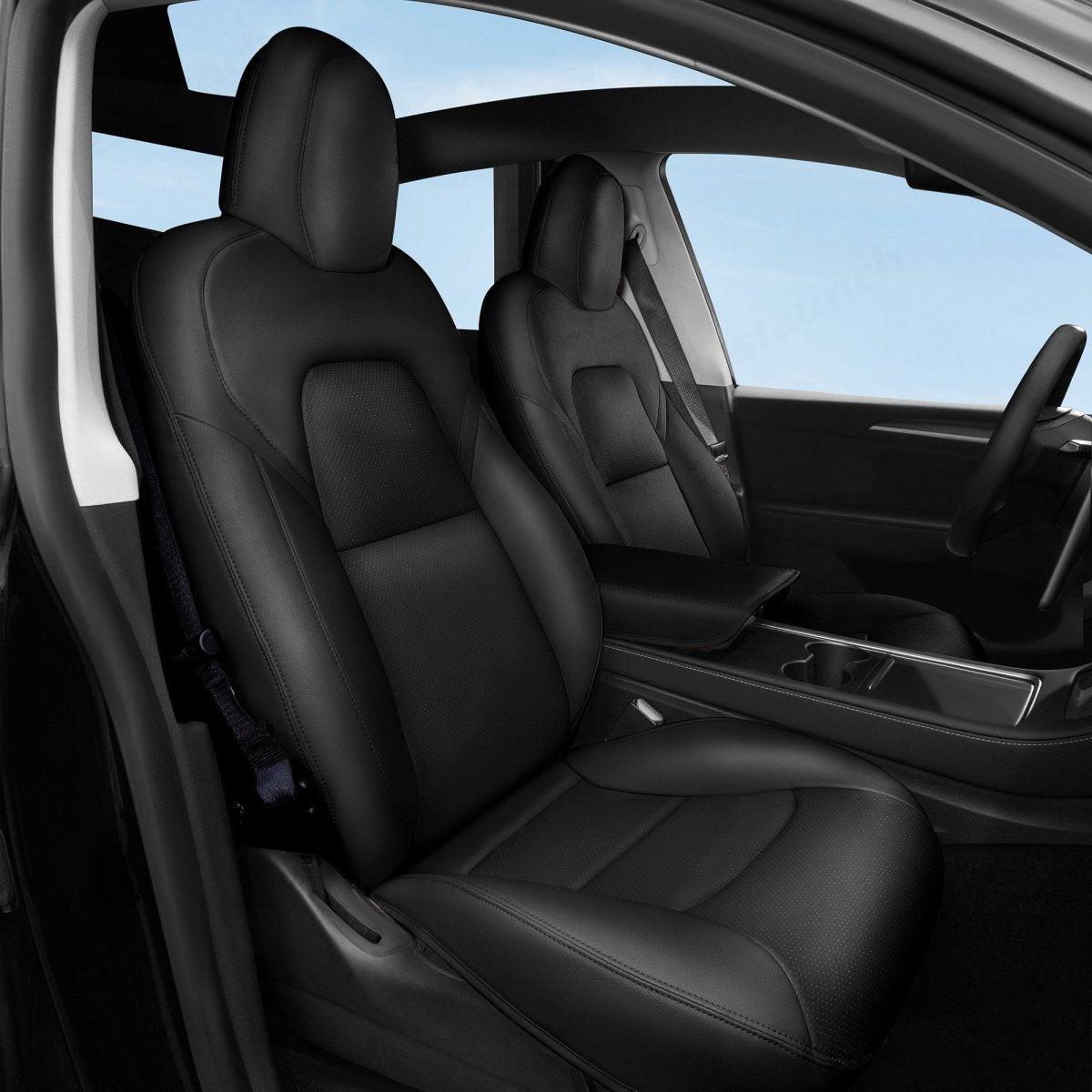 All-Inclusive Tesla Model Y 7 Seater Seat Cover (2nd-Row 40/60 Split Bench Design) - T-Launch