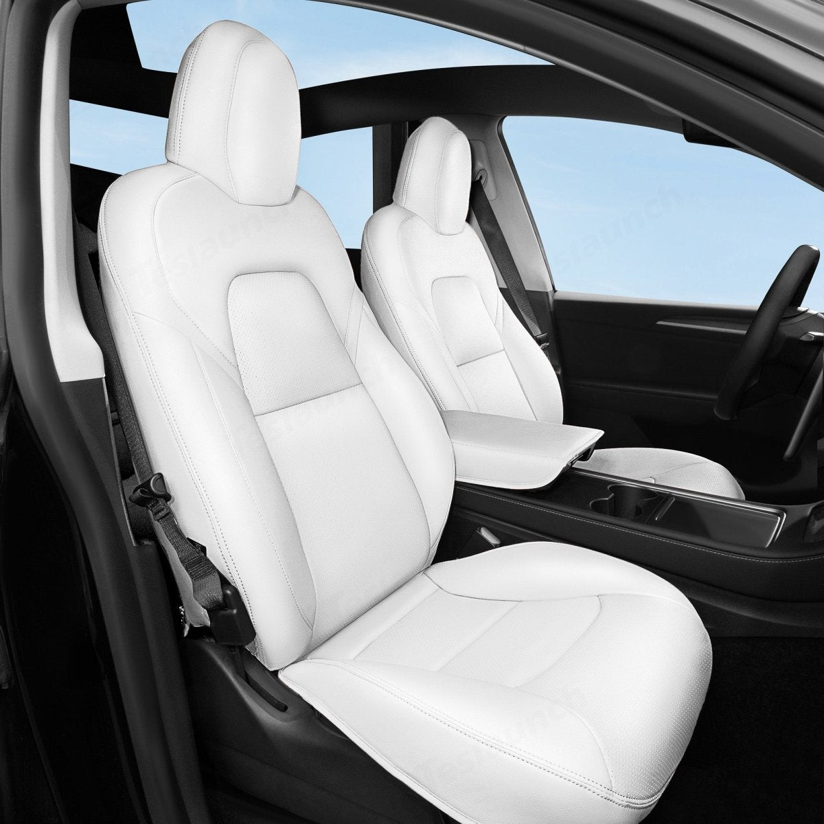 All-Inclusive Tesla Model Y 7 Seater Seat Cover (2nd-Row 40/60 Split Bench Design) - T-Launch