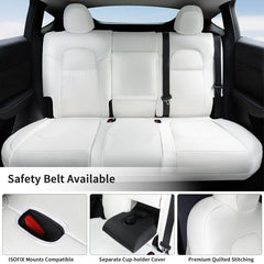All-Inclusive Tesla Model Y 7 Seater Seat Cover (2nd-Row 40/60 Split Bench Design) - T-Launch