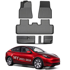 All Weather TPE Interior Floor Mats Cargo Liners Set for Tesla 2021-2024 Model Y - T-Launch
