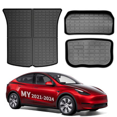 All Weather TPE Interior Floor Mats Cargo Liners Set for Tesla 2021-2024 Model Y - T-Launch