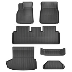 All Weather TPE Interior Floor Mats Cargo Liners Set for Tesla 2022+ Model S - T-Launch