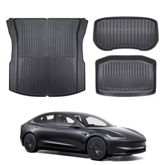 All Weather TPE Interior Floor Mats Cargo Liners Set for Tesla Model 3 Highland Standard 2025+ - T-Launch