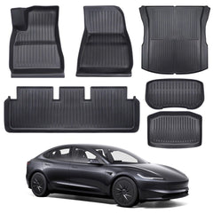 All Weather TPE Interior Floor Mats Cargo Liners Set for Tesla Model 3 Highland Standard 2025+ - T-Launch