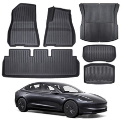 All Weather TPE Interior Floor Mats Cargo Liners Set for Tesla Model 3 Highland Standard 2025+ - T-Launch