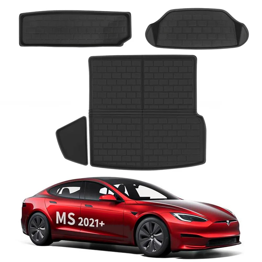 All Weather XPE Interior Floor Mats Cargo Liners Set for Tesla 2021+ Model S - T-Launch