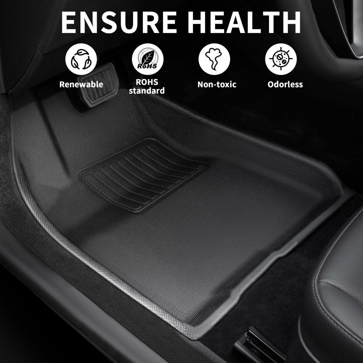 All Weather XPE Interior Floor Mats Cargo Liners Set for Tesla 2024+ Model 3 Highland - T-Launch