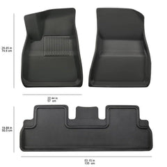 All Weather XPE Interior Floor Mats Cargo Liners Set for Tesla Model 3 Highland Standard 2025+ - T-Launch