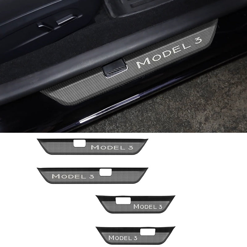 Anti-scratch Front Rear Door Sill Protector Cover for Tesla Model 3 Highland 2024+ - T-Launch