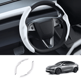 Anti-Slip Suede Steering Wheel Cover for Tesla Model Y Juniper 2025+ - T-Launch