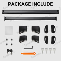 Anti-Theft Aluminum Roof Rack Cargo Cross Bars for Tesla Model Y Juniper 2025+ (Set of 2) - T-Launch