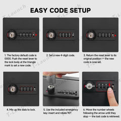 Anti-Theft Center Console Safe LockBox for Tesla Model Y Juniper 2025+ / Model 3 Highland 2024+ - T-Launch