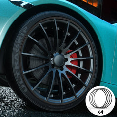 Black Aluminum Alloy Wheel Rim Protector- Fits All Cars - T-Launch