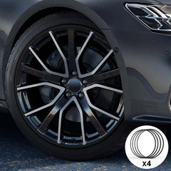 Black Aluminum Alloy Wheel Rim Protector- Fits All Cars - T-Launch