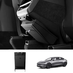 Rear Console Anti-Kick Panel Storage Box for Tesla Model 3/Y 2024+