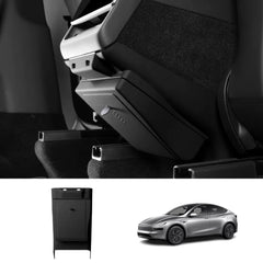 Rear Console Anti-Kick Panel Storage Box for Tesla Model 3/Y 2024+