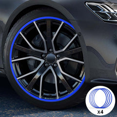 Blue Aluminum Alloy Wheel Rim Protector- Fits All Cars - T-Launch