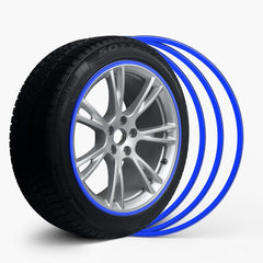 Blue Aluminum Alloy Wheel Rim Protector- Fits All Cars - T-Launch