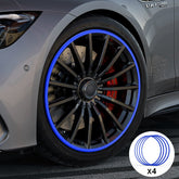 Blue Aluminum Alloy Wheel Rim Protector- Fits All Cars - T-Launch
