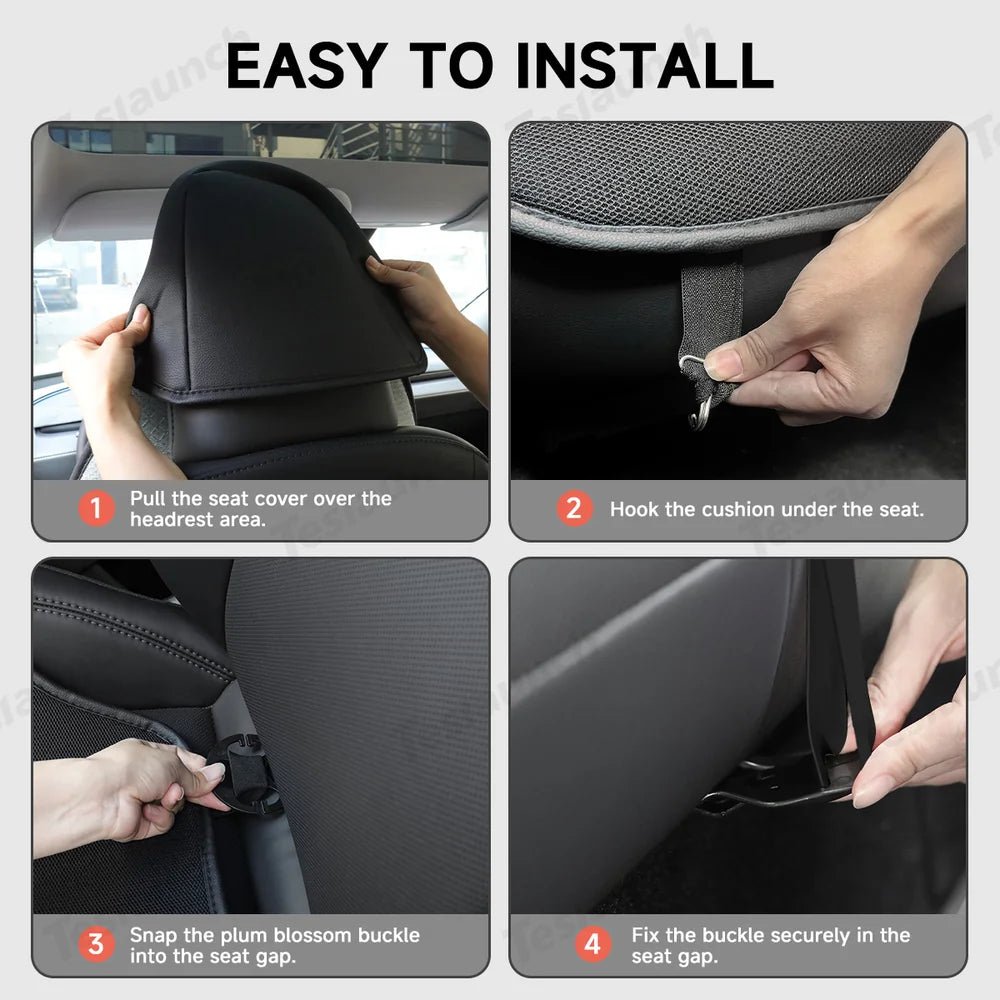 Breathable Mesh Seat Cover Set for Tesla Cybertruck 2024+ - T-Launch