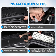 Cabin Air Filter & HEPA Filter with Activated Carbon for Tesla Model Y - T-Launch