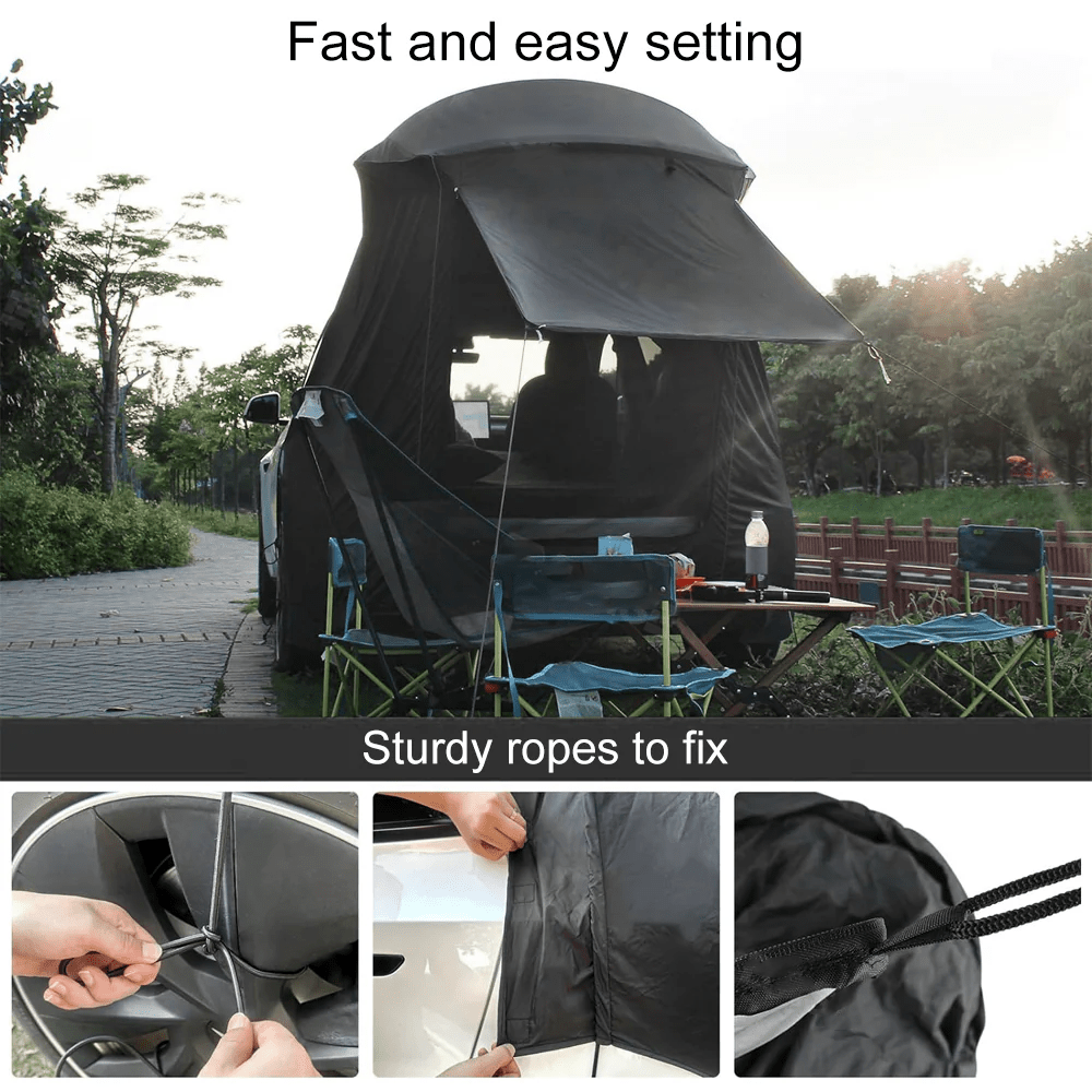 Camping Tent Tailgate Outdoor Waterproof Sunshade Privacy Shade Awning for Tesla Model Y - T-Launch
