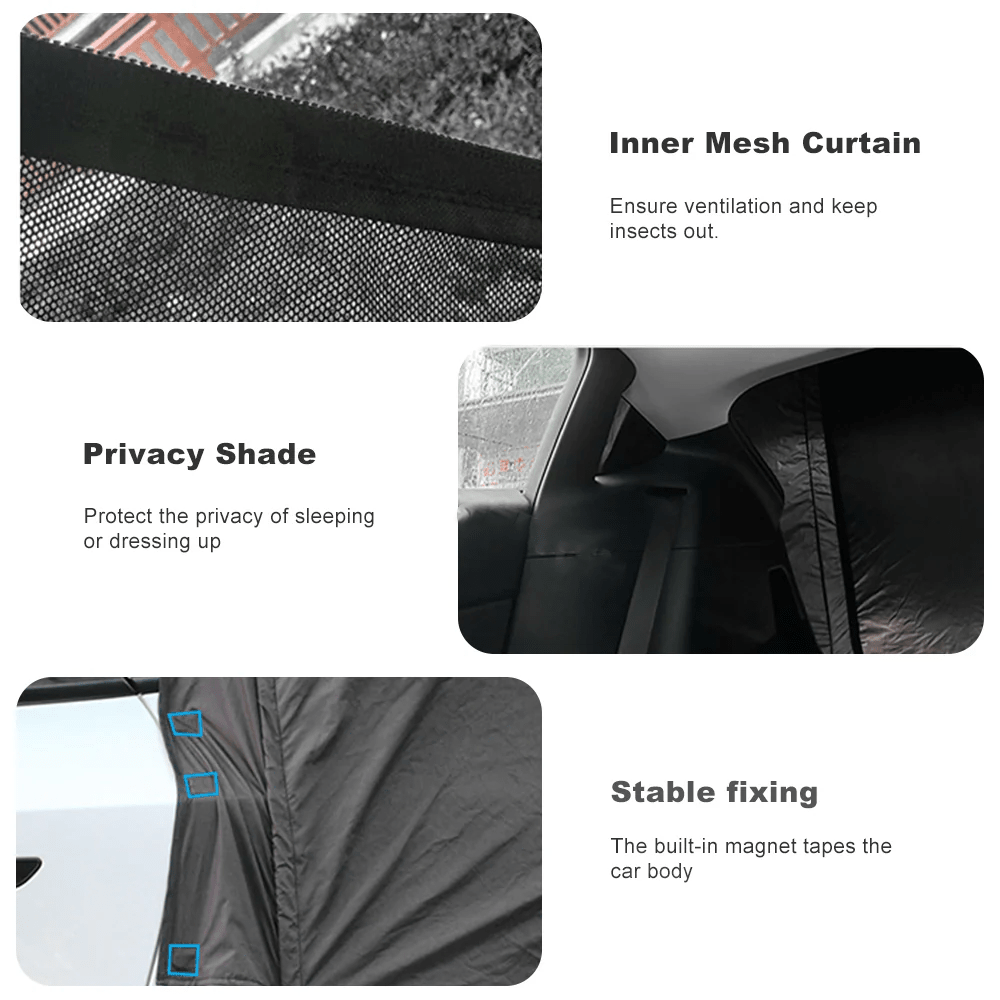 Camping Tent Tailgate Outdoor Waterproof Sunshade Privacy Shade Awning for Tesla Model Y - T-Launch