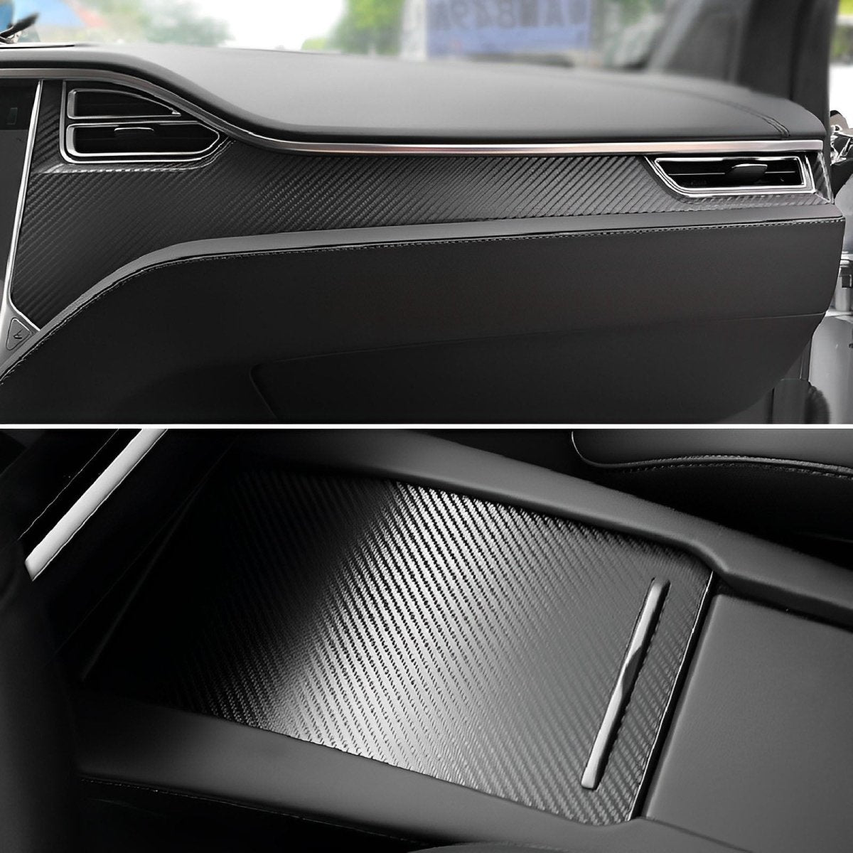 Carbon Fiber Interior Wrap Kit Sticker for Tesla Model X (2015-2020) - T-Launch