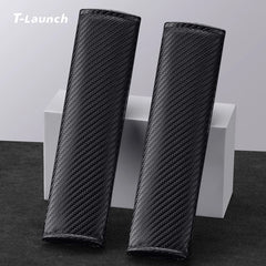 Carbon Fiber Style Seat Belt Shoulder Pad - Universal Fit for All Cars - T-Launch