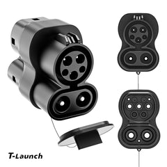 CCS1/Type 1 to CCS2/Type 2 Adapter EV Fast Charging Adapter (AC+DC) - T-Launch