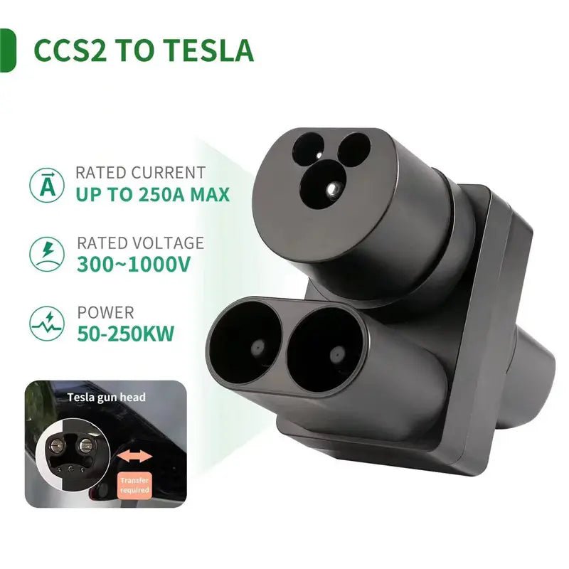 CCS2 to Tesla/NACS EV Charging Adapter for Model 3/Y/S/X - T-Launch