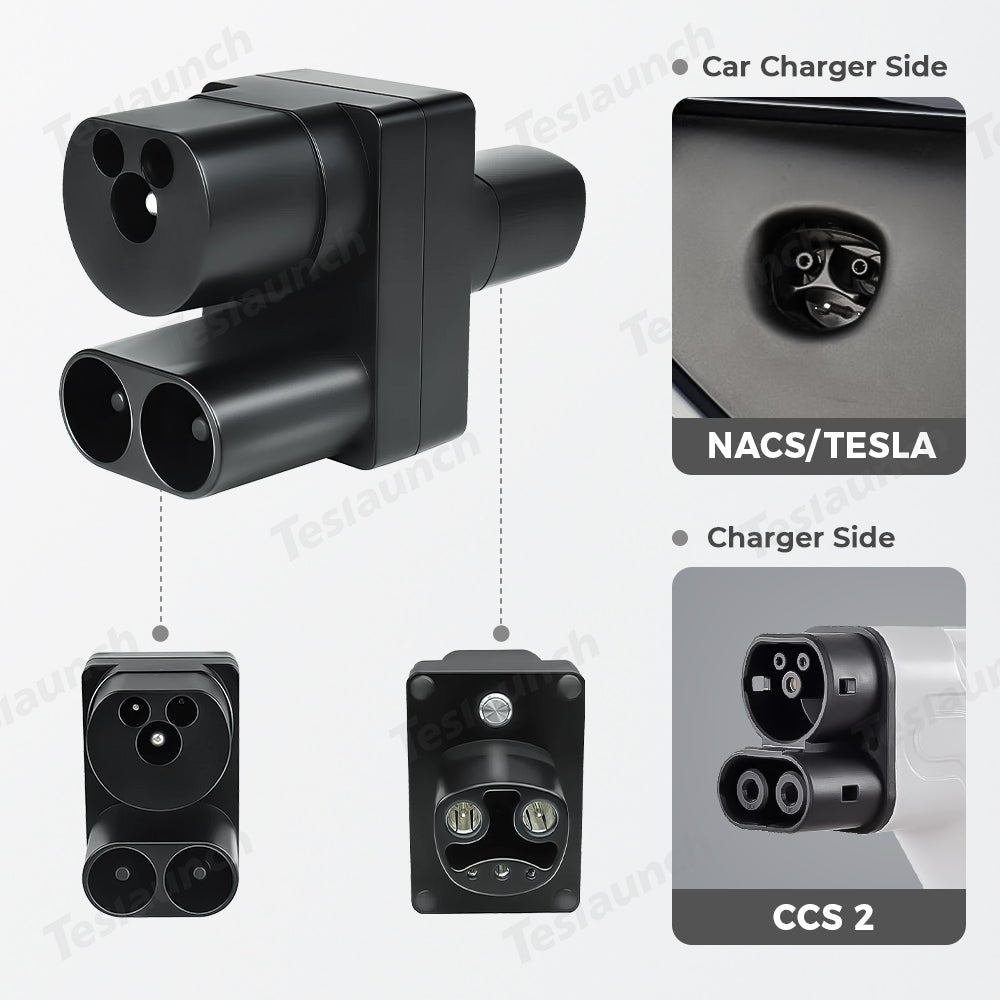CCS2 to Tesla/NACS EV Charging Adapter for Model 3/Y/S/X - T-Launch