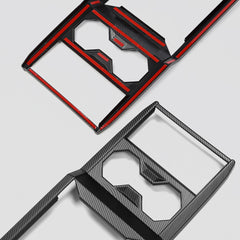 Center Console Cup Holder Panel Trim Cover (Carbon Fiber Pattern ABS) for Cybertruck - T-Launch