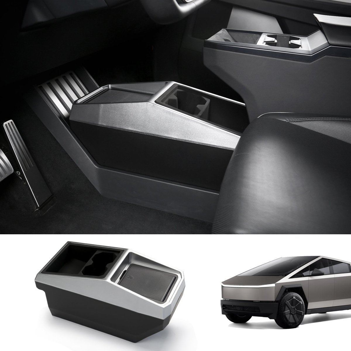 Center Console Floor Organizer for Cybertruck - T-Launch
