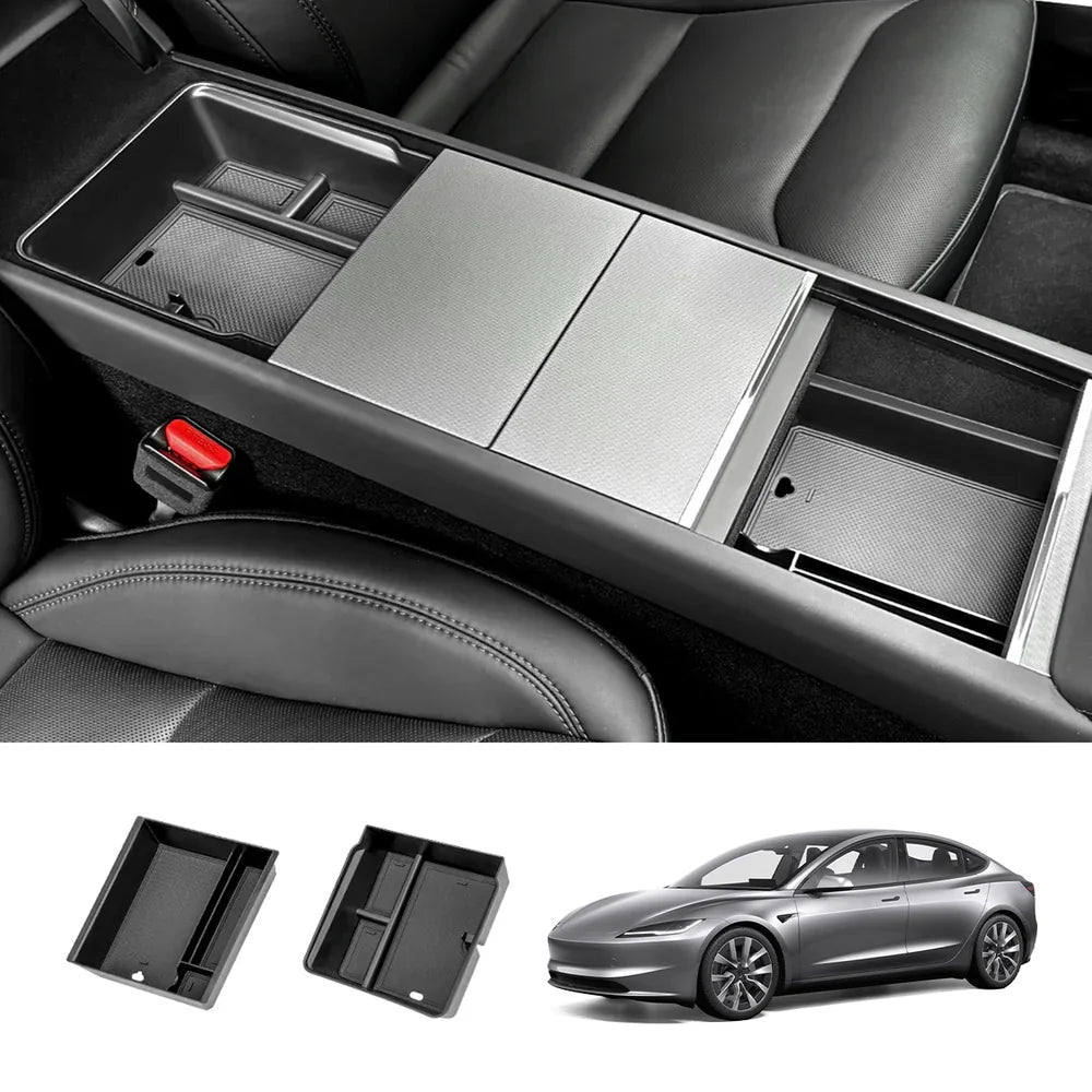 Center Console Organizer and Armrest Box for Tesla 2024+ Model 3 Highland - T-Launch