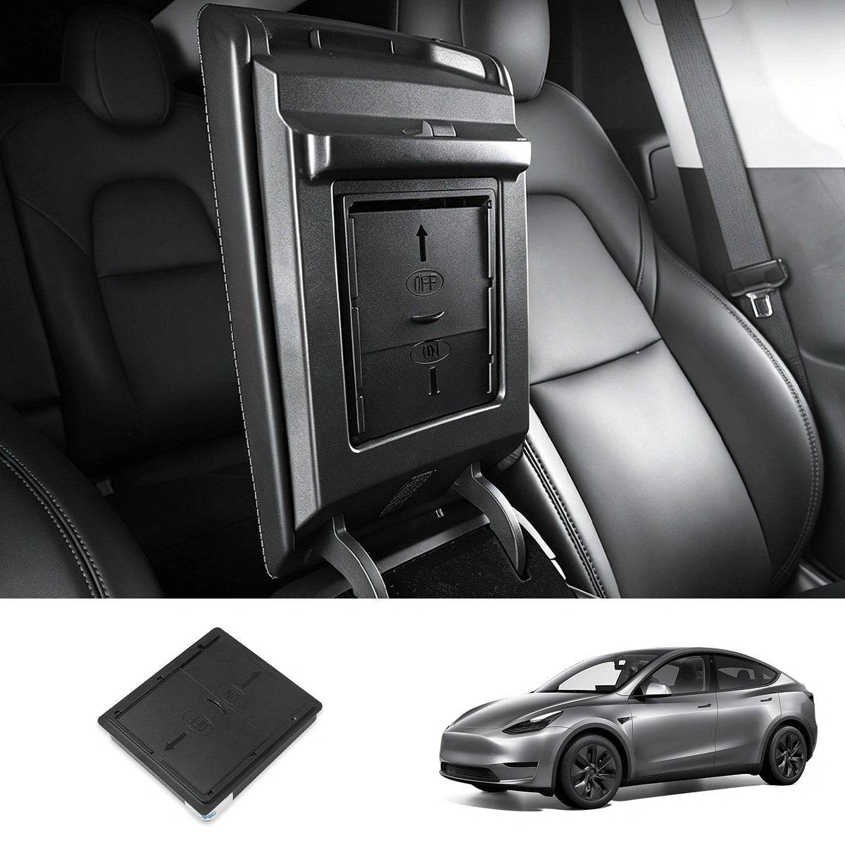 Center Console Organizer Armrest Hidden Storage Box For Tesla Model 3 / Y (2017-2023) - T-Launch