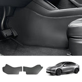 Center Console Side Kick Protectors – Leather Covers for Tesla Model Y Juniper 2025+ - T-Launch