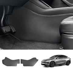 Center Console Side Kick Protectors – Leather Covers for Tesla Model Y Juniper 2025+ - T-Launch