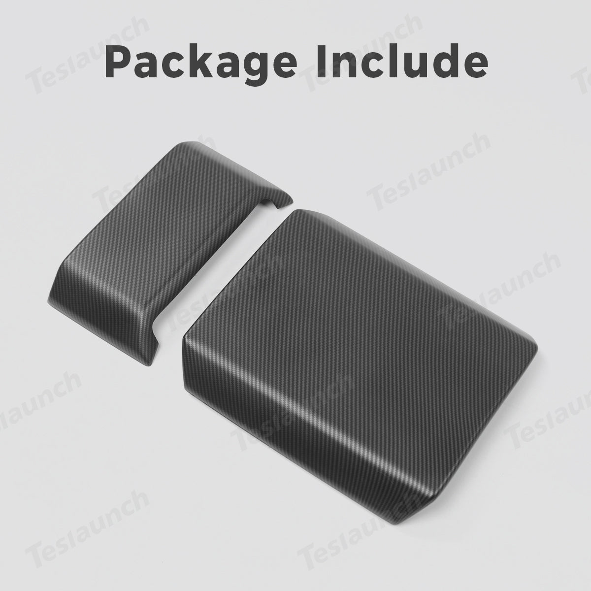 Center Control Armrest Covers (Carbon Fiber Pattern ABS) for Cybertruck (2 PCS) - T-Launch