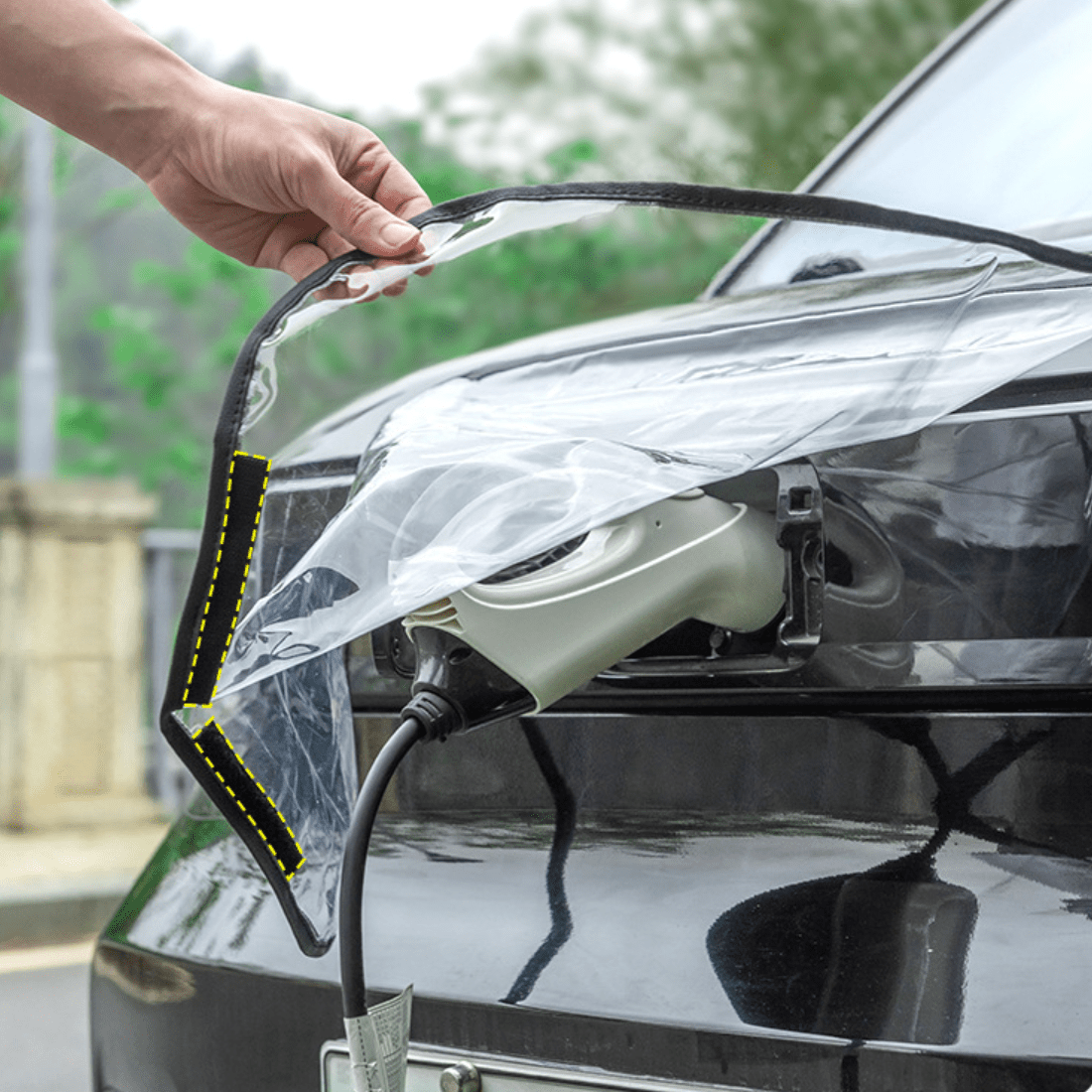 Charging Gun Cover EV Charger Charging Port Magnet Adsorption Waterproof Rainproof Cover For All Car - T-Launch