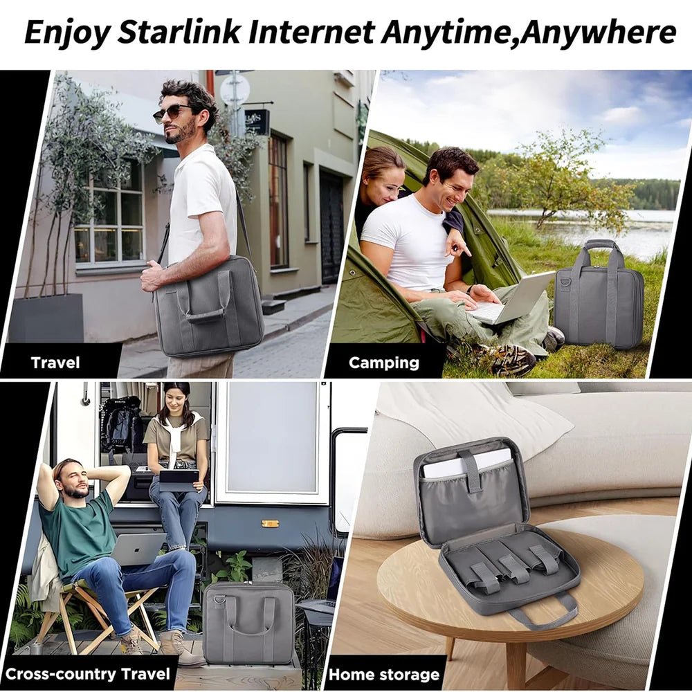 Compact Travel Case for Starlink Mini – Fits Dish & Accessories - T-Launch